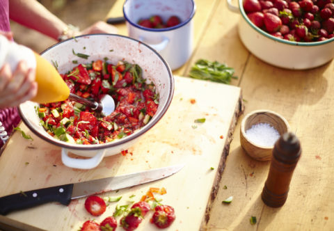 Jahodové gazpacho