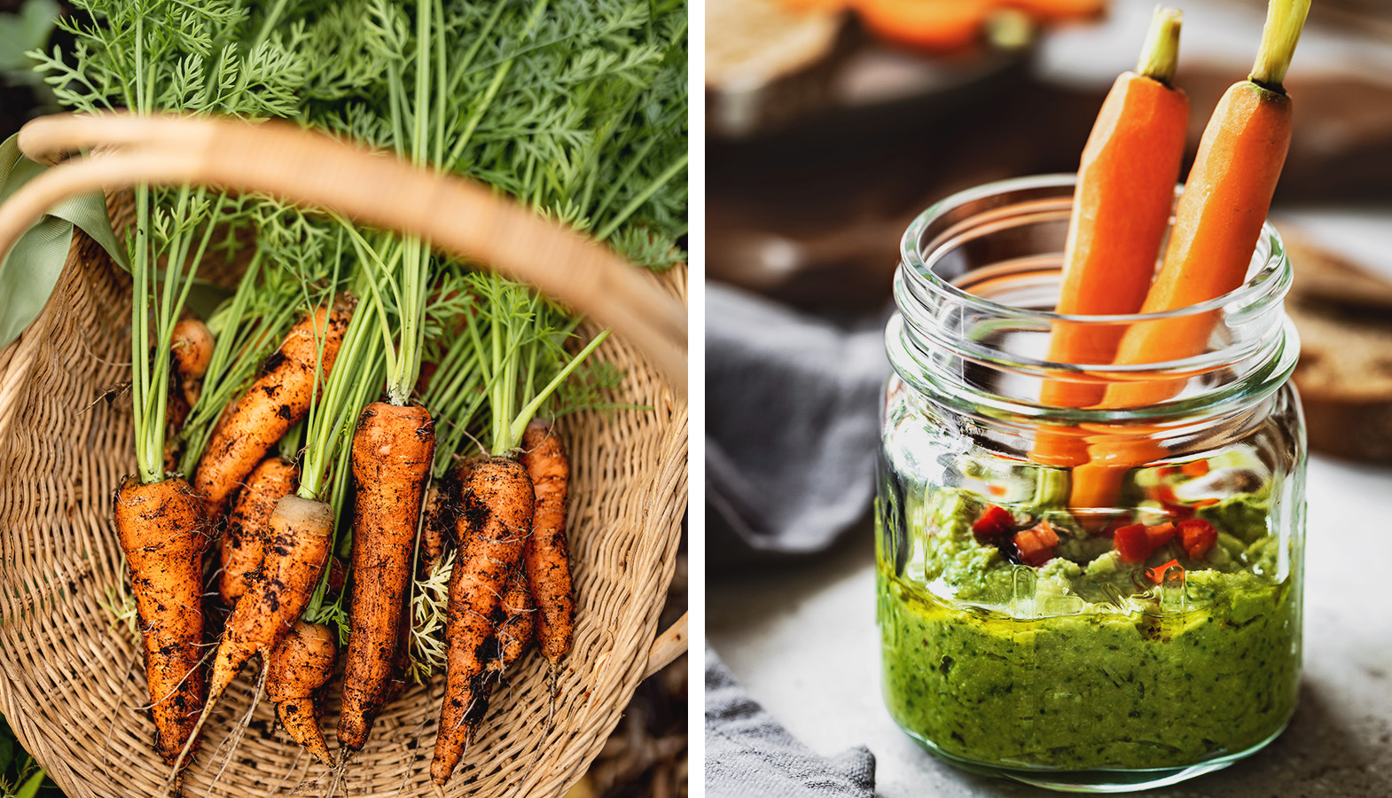 Pesto z mrkvové natě